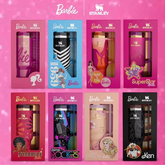 BARBIE x STANLEY Tumbler FULL SET OF 8 - 40oz Quencher - Picture 1 of 4